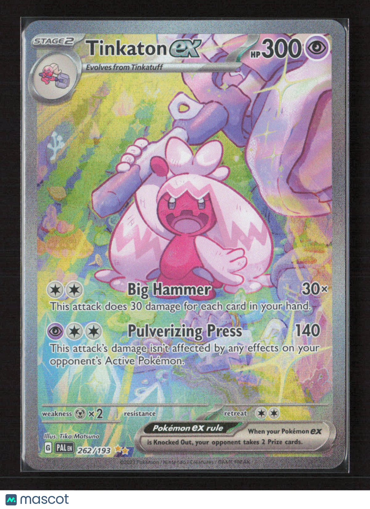2023 Pokemon Tinkaton ex - 262/193 #262/193 Special Illustration Rare