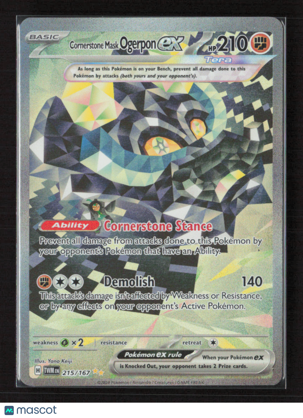 2024 Pokemon Cornerstone Mask Ogerpon ex - 215/167 #215/167 Special Illustration Rare