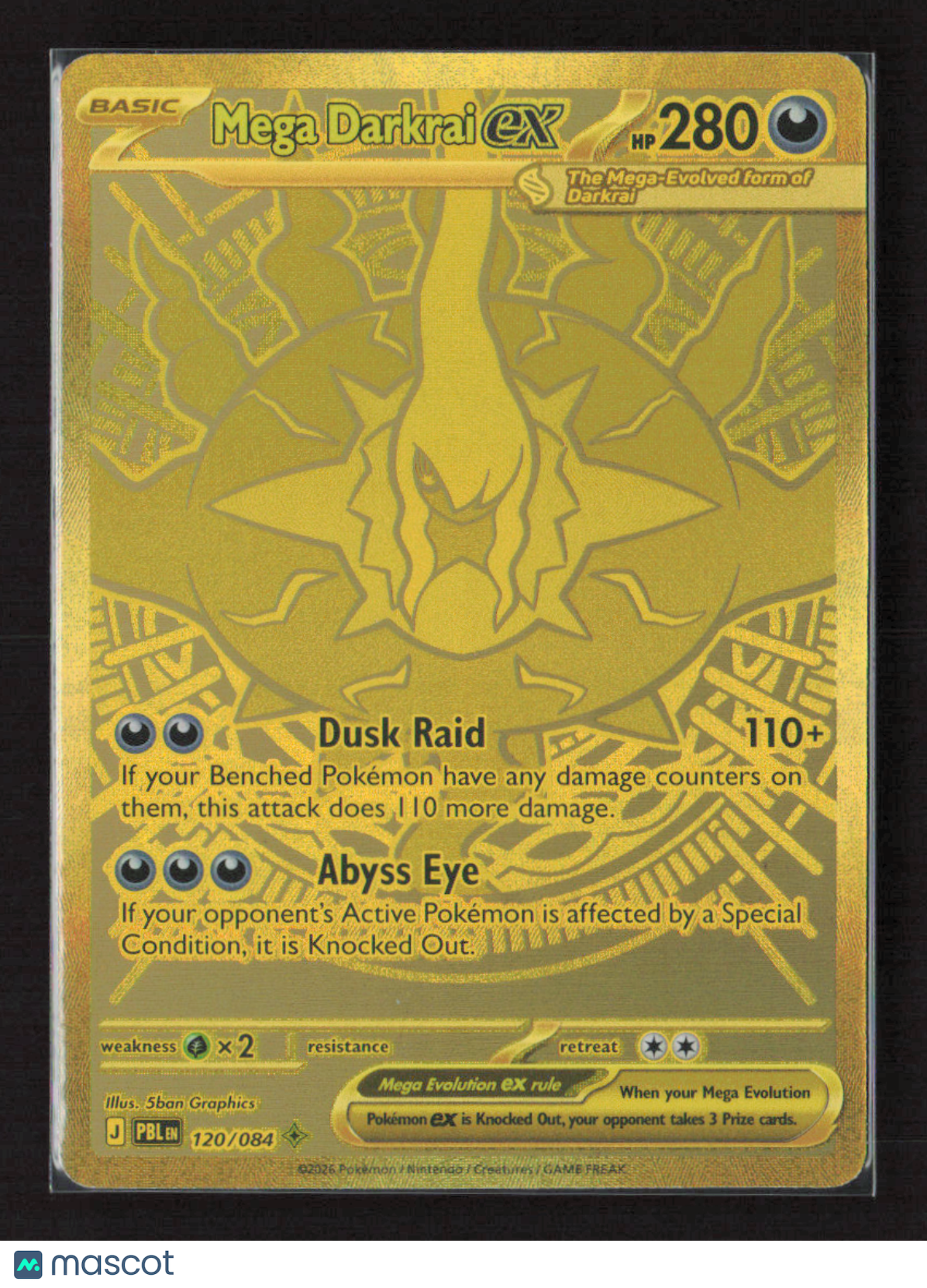 2026 Pokemon Mega Darkrai ex - 120/084 #120/084 Mega Hyper Rare