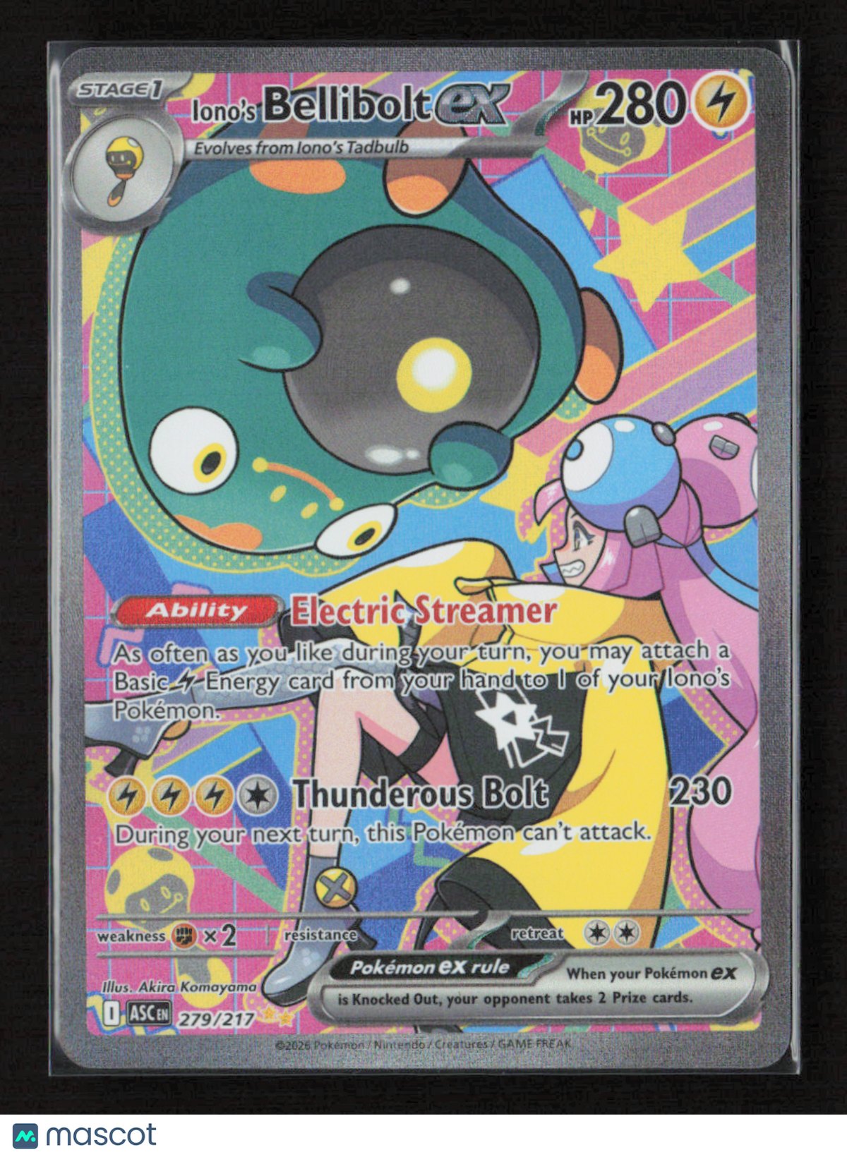 2026 Pokemon Iono's Bellibolt ex - 279/217 #279/217 Special Illustration Rare