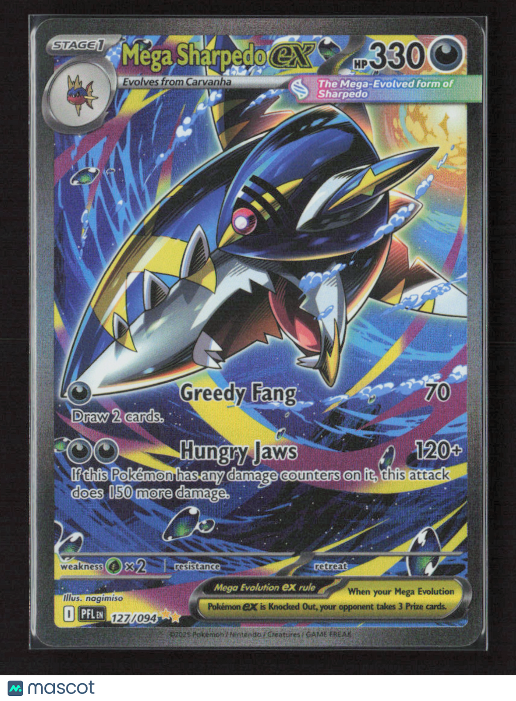 2025 Pokemon Mega Sharpedo ex - 127/094 #127/094 Special Illustration Rare