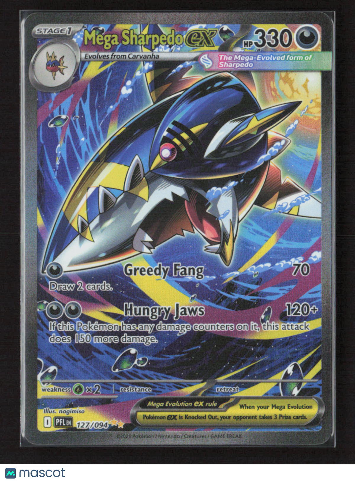 2025 Pokemon Mega Sharpedo ex - 127/094 #127/094 Special Illustration Rare