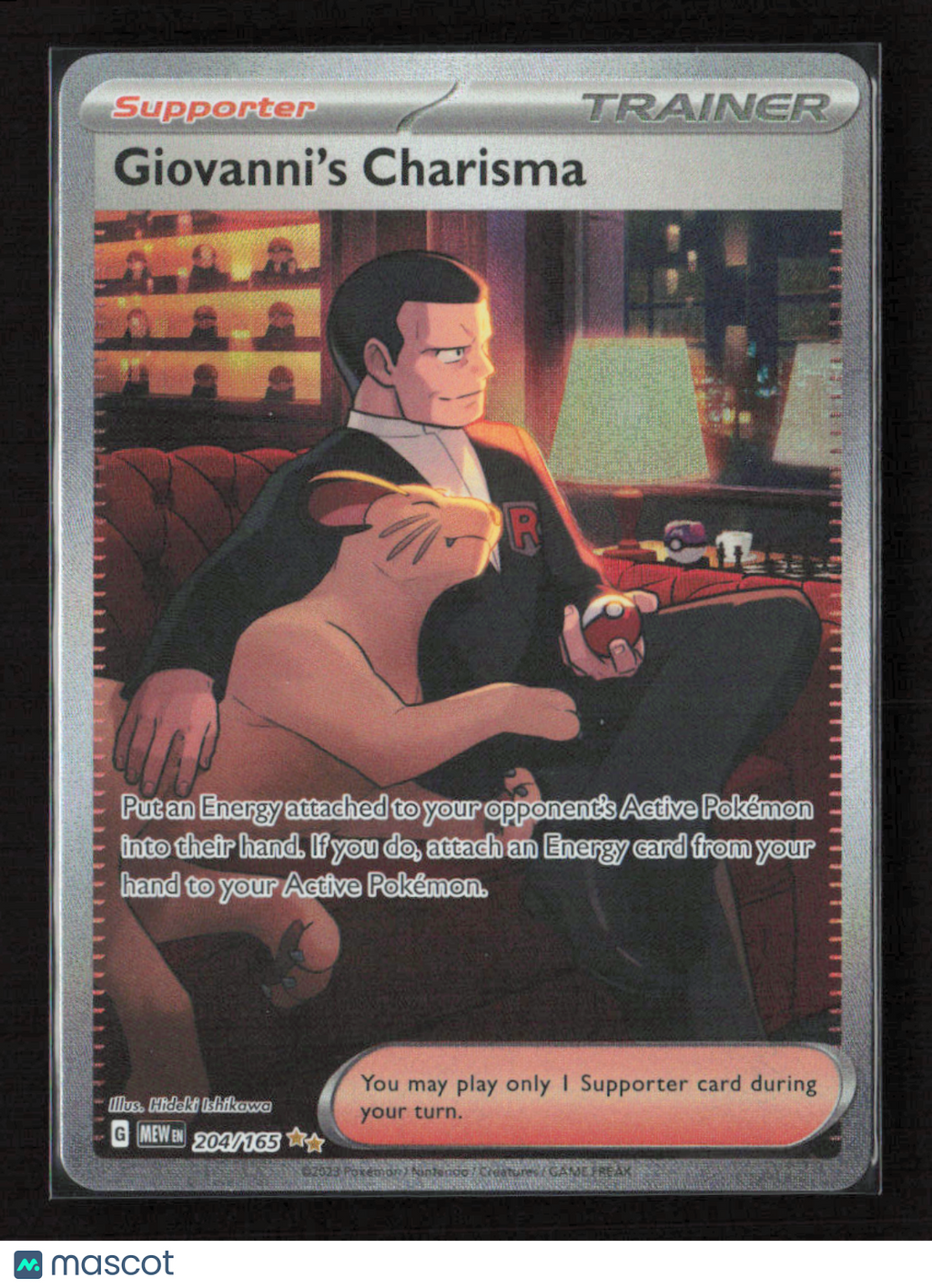 2023 Pokemon Giovanni's Charisma - 204/165 #204/165 Special Illustration Rare