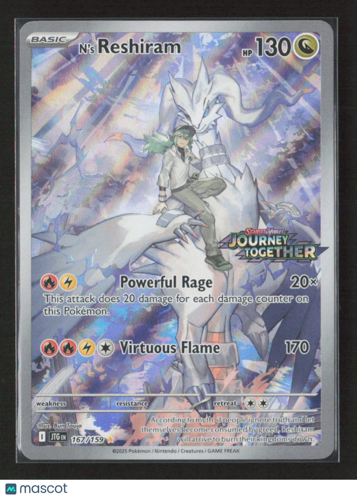 N's Reshiram - 167/159 (Journey Together Stamped) #167/159