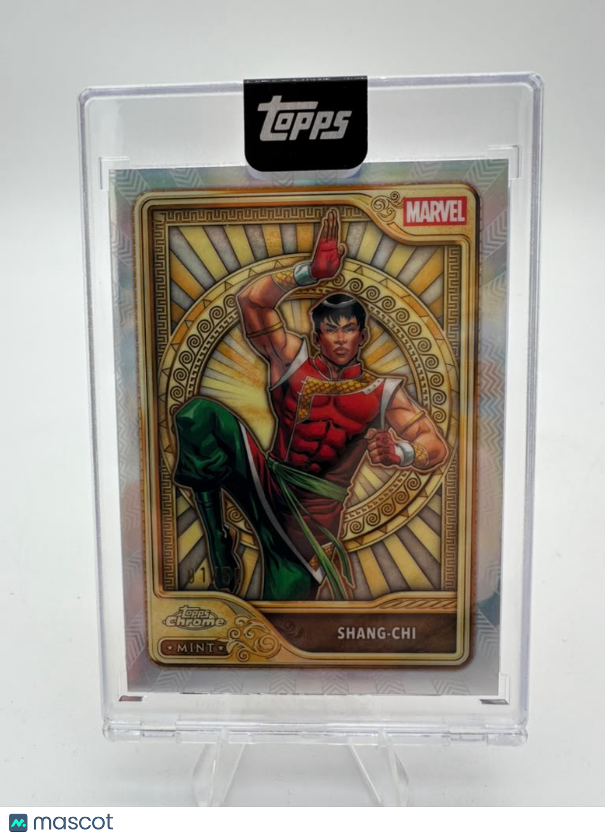 2026 Topps Chrome Mint Marvel Shang-Chi #77 Gold Foil 01/50