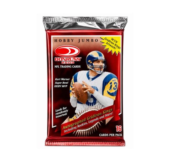 2000 Donruss Football Jumbo Hobby Foil Pack (16 Cards)