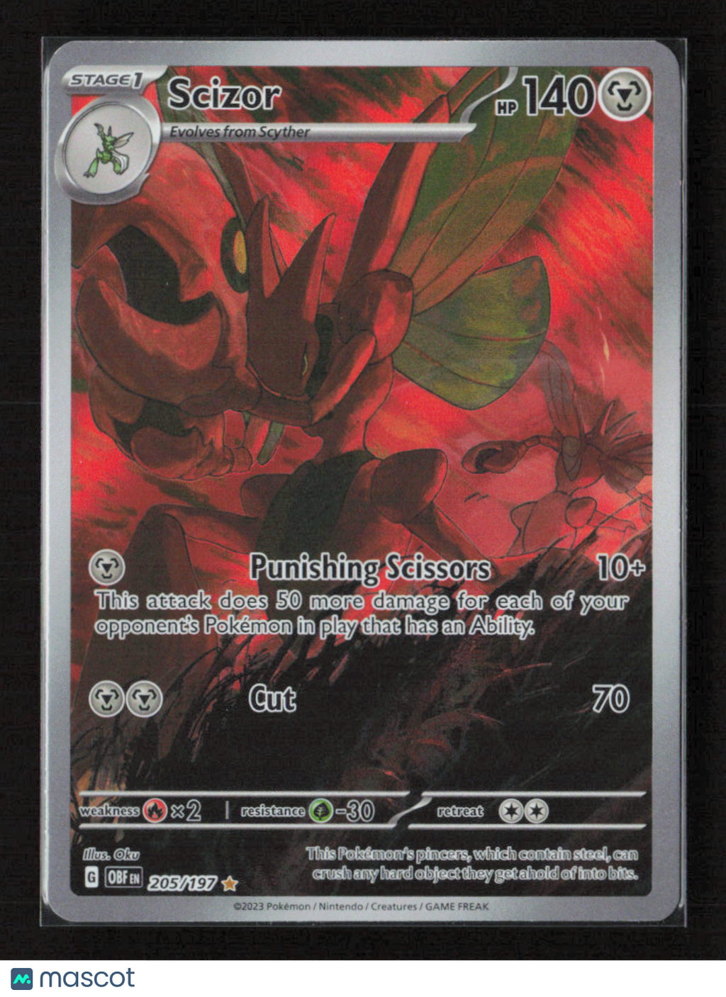 2023 Pokemon Scizor - 205/197 #205/197 Illustration Rare