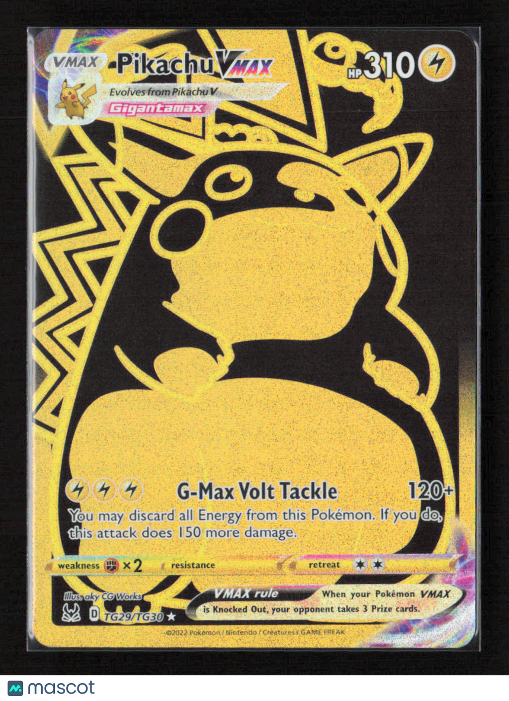 2022 Pokemon Pikachu VMAX (Secret) #TG29/TG30 Ultra Rare