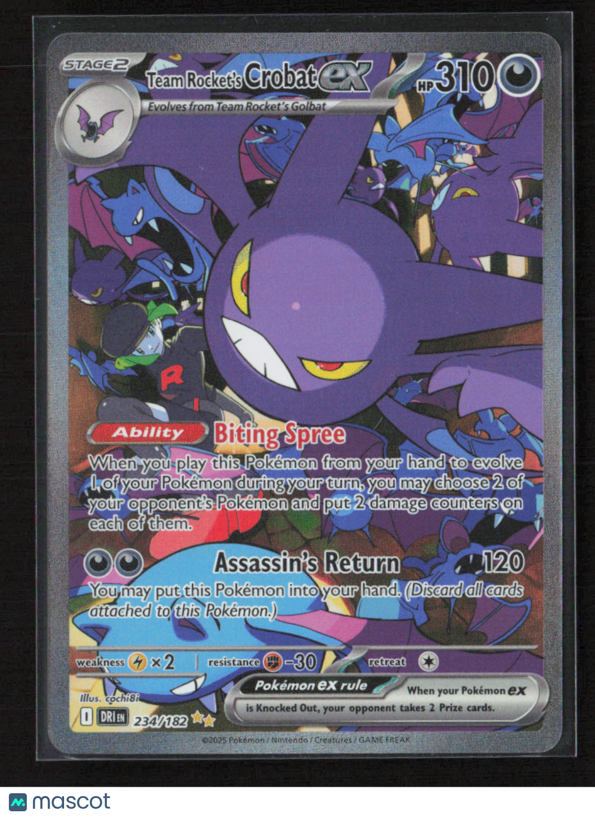 2025 Pokemon Team Rocket's Crobat ex - 234/182 #234/182 Special Illustration Rare