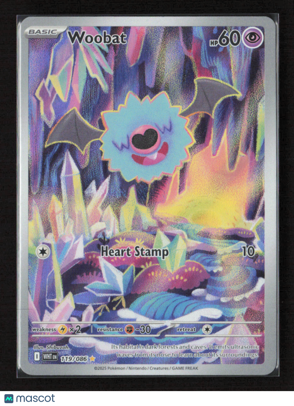 2025 Pokemon Woobat - 119/086 #119/086 Illustration Rare