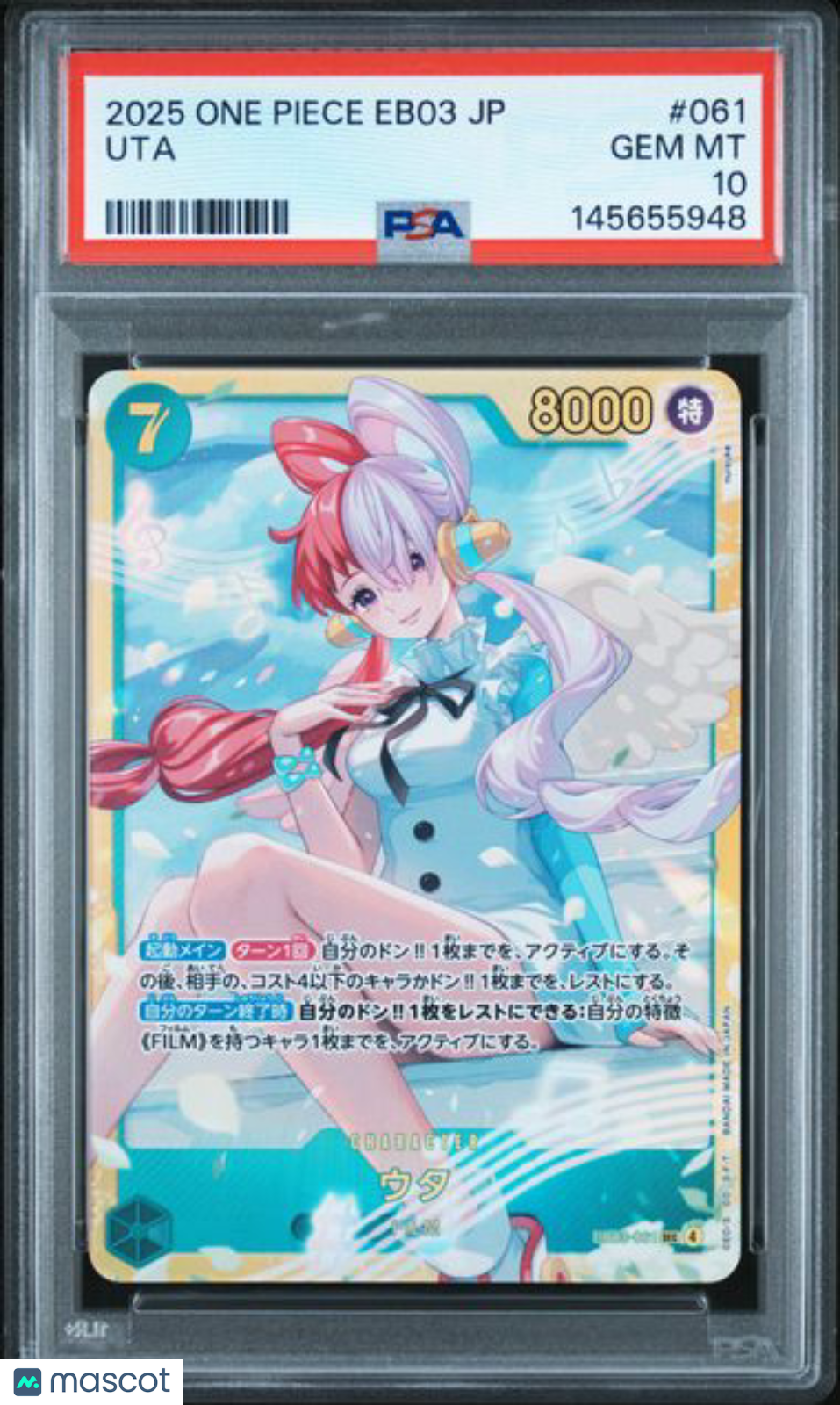 2025 One Piece Japanese Eb03-Extra Booster -One Piece Heroines Edition- Uta #061 Japanese PSA 10