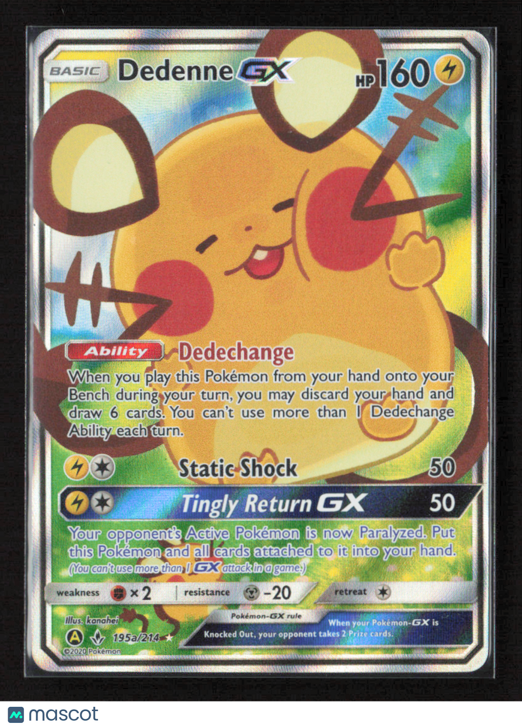 2020 Pokemon Dedenne GX - 195a/214 #195a/214 Promo