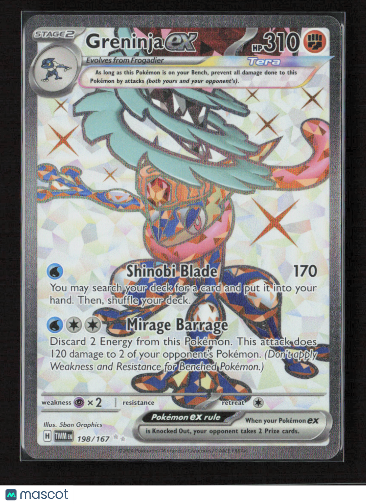 2024 Pokemon Greninja ex - 198/167 #198/167 Ultra Rare