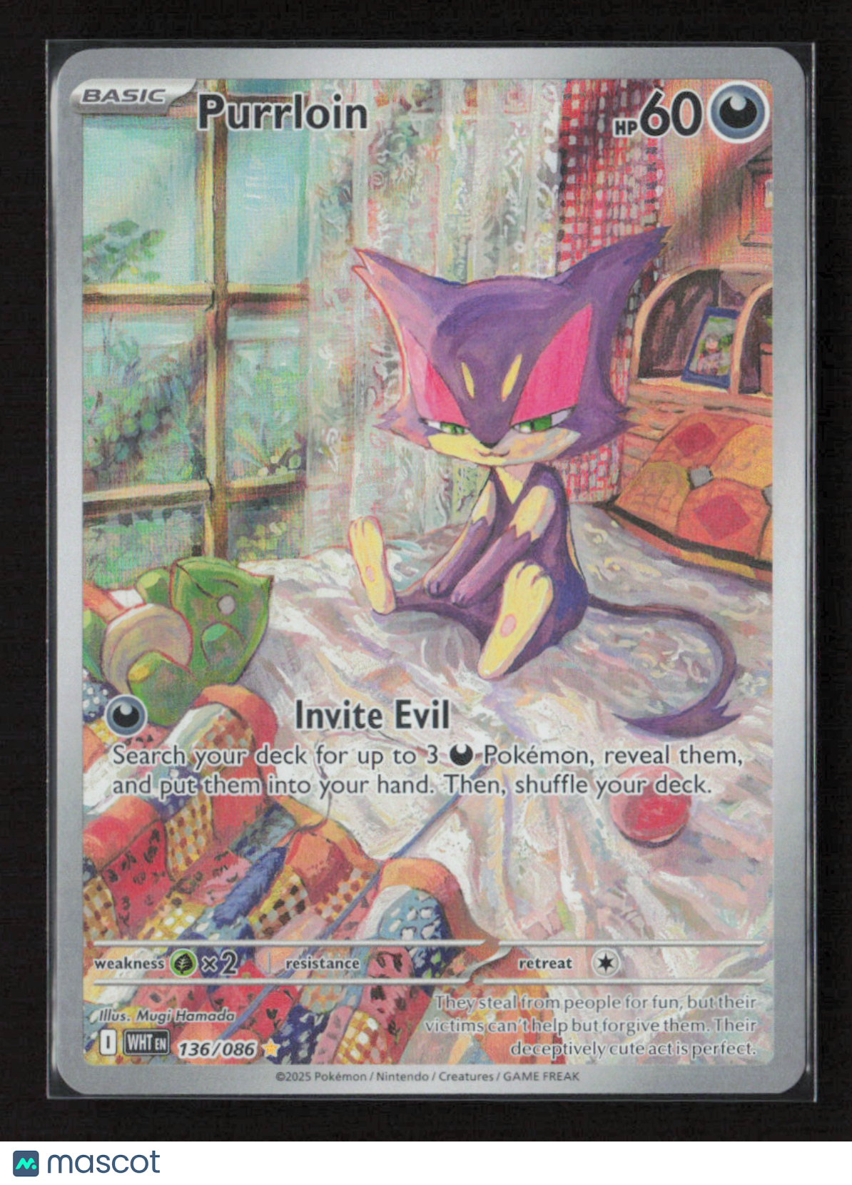 2025 Pokemon Purrloin - 136/086 #136/086 Illustration Rare