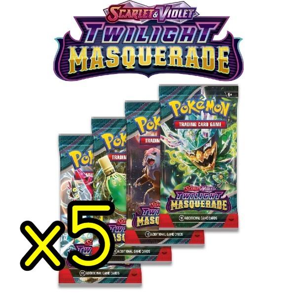 (5) Pokémon TCG: Scarlet & Violet SV06 Twilight Masquerade Booster Pack