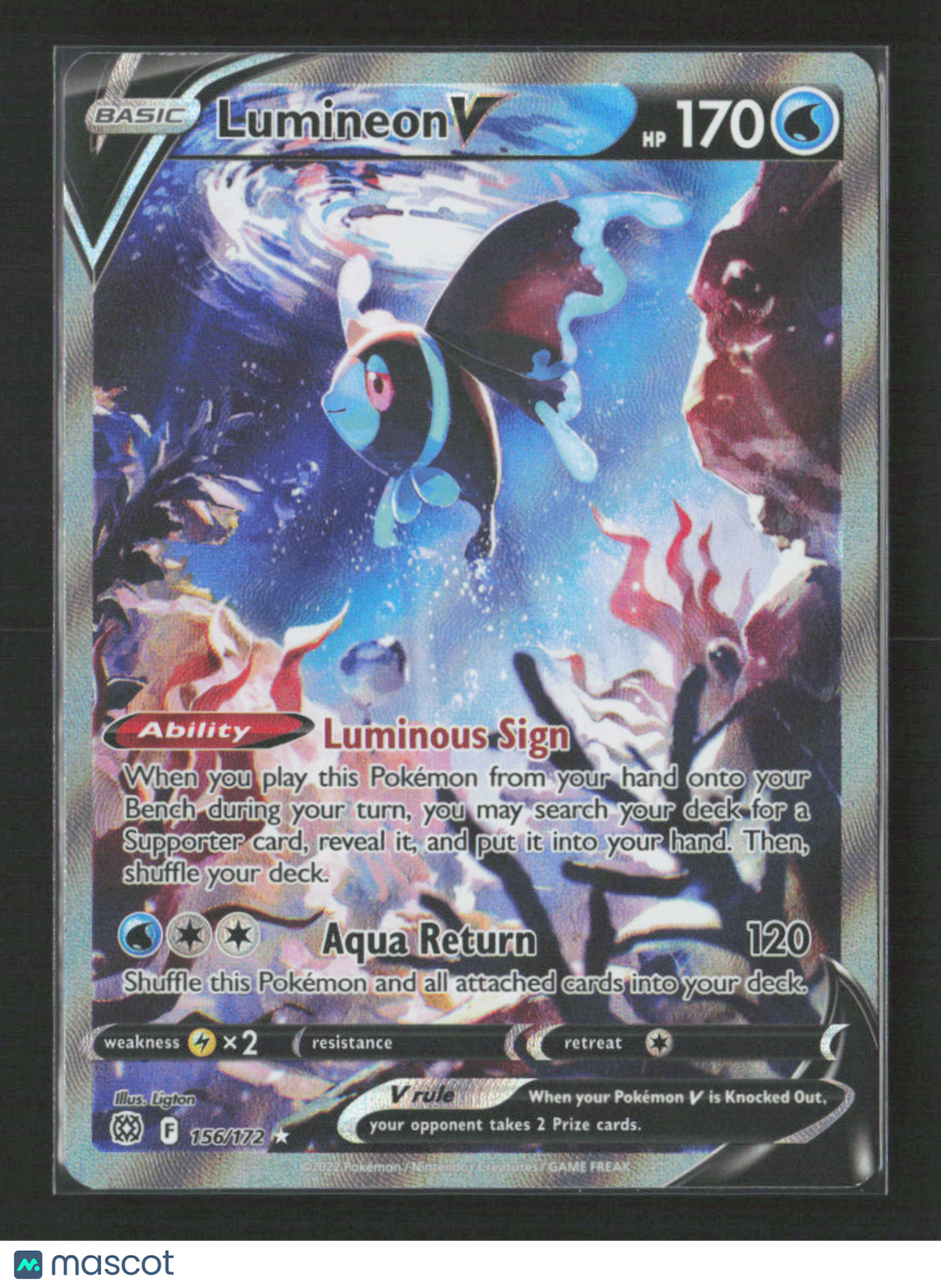 2022 Pokemon Lumineon V (Alternate Full Art) #156/172 Ultra Rare