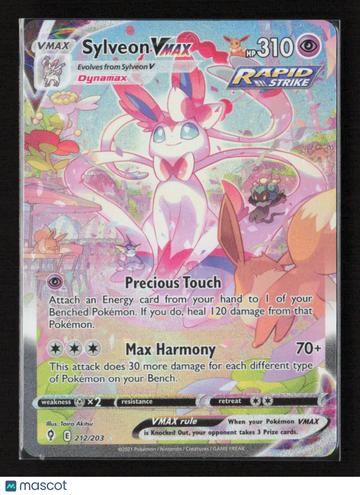 2021 Pokemon Sylveon VMAX (Alternate Art Secret) #212/203 Secret Rare