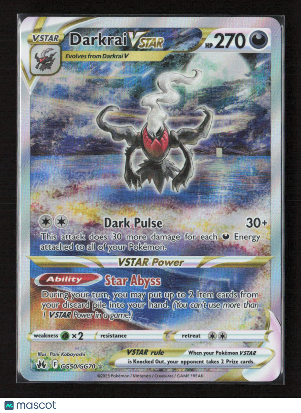 2023 Pokemon Darkrai VSTAR #GG50/GG70 Ultra Rare