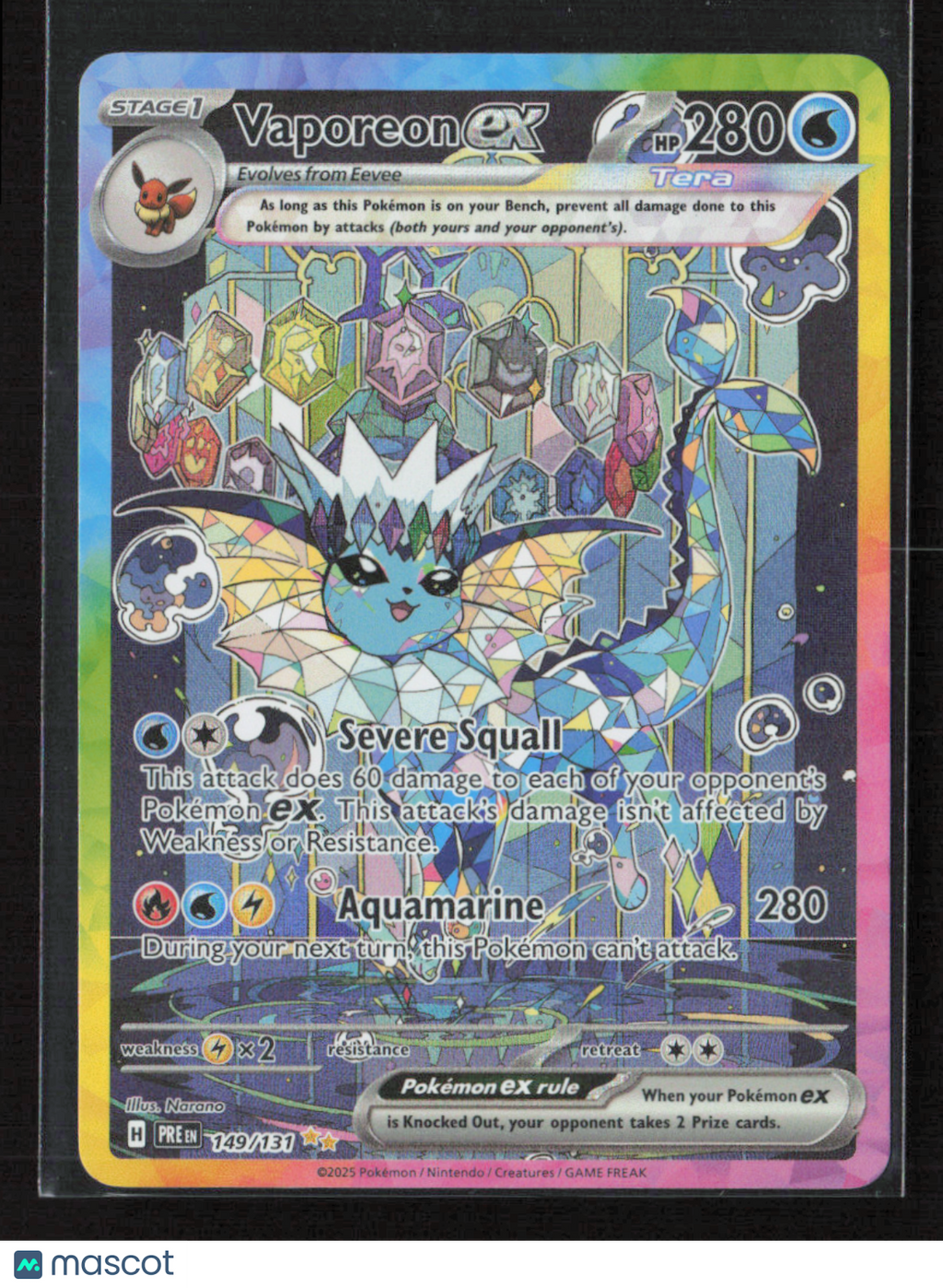 2025 Pokemon Vaporeon ex - 149/131 #149/131 Special Illustration Rare