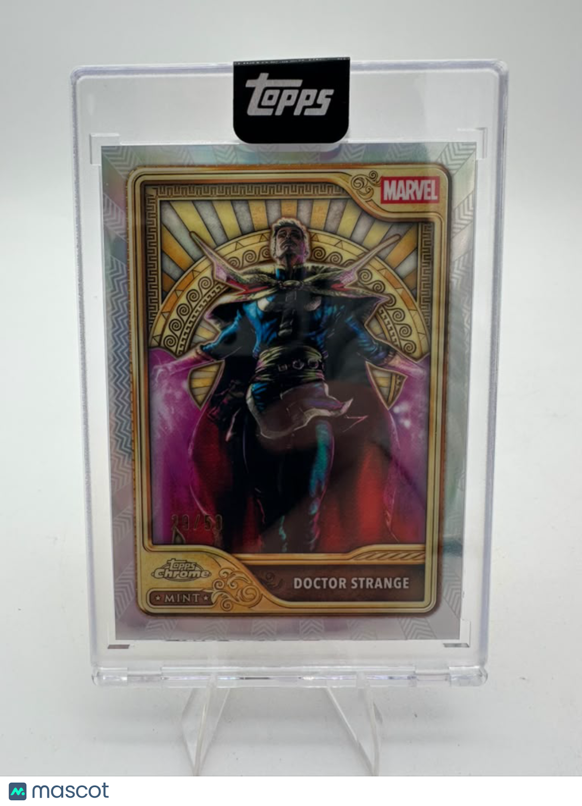 2026 Topps Chrome Marvel Mint Doctor Strange Gold Foil 29/50 #90 Gold Card