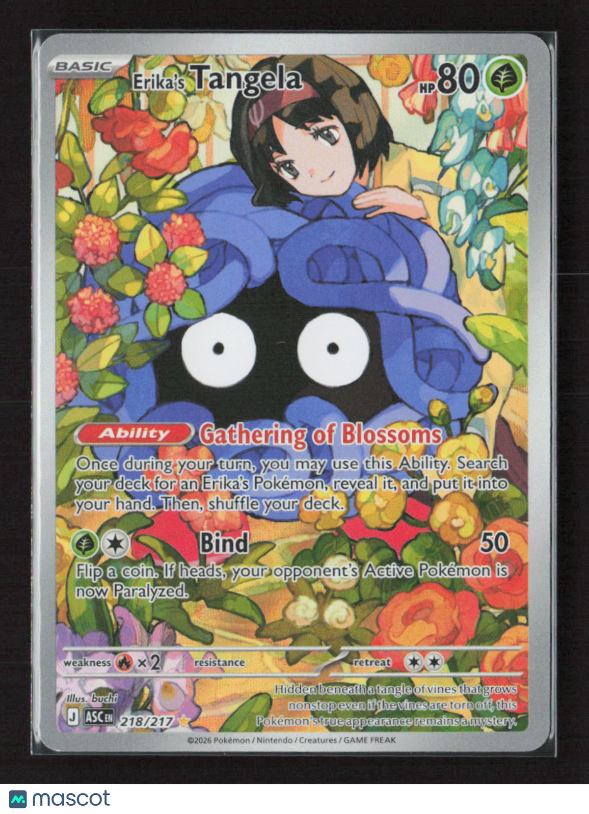 2026 Pokemon Erika's Tangela - 218/217 #218/217 Illustration Rare
