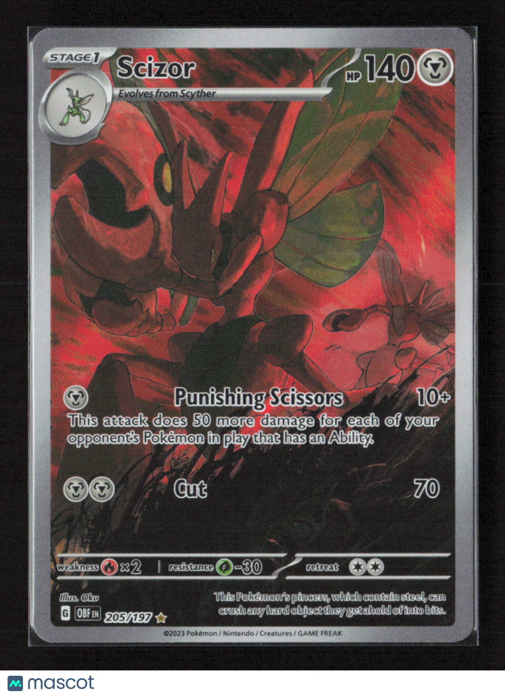 2023 Pokemon Scizor - 205/197 #205/197 Illustration Rare