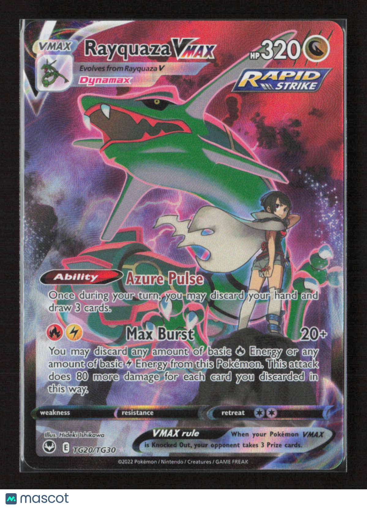 2022 Pokemon Rayquaza VMAX #TG20/TG30 Ultra Rare