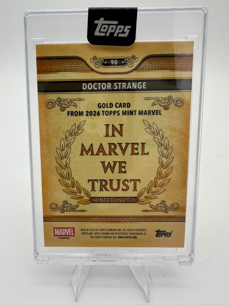 2026 Topps Chrome Marvel Mint Doctor Strange Gold Foil 29/50 #90 Gold Card