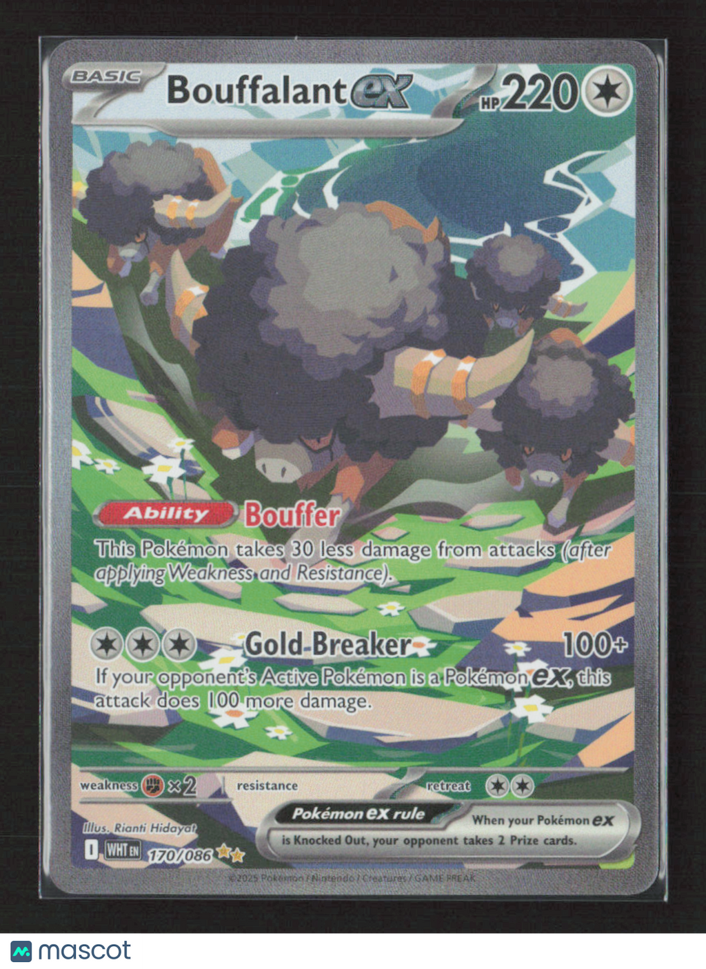 2025 Pokemon Bouffalant EX #170/86 SAR