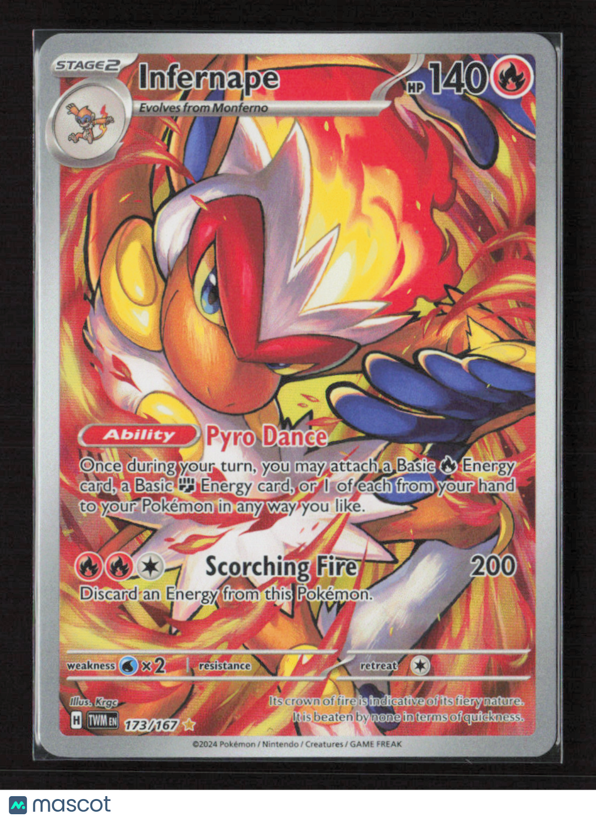 2024 Pokemon Infernape - 173/167 #173/167 Illustration Rare
