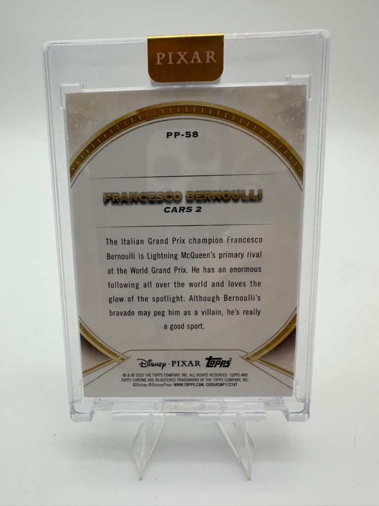 2025 Topps Disney Pixar Gold Francesco Bernoulli #PP-58 Perfection 092/100