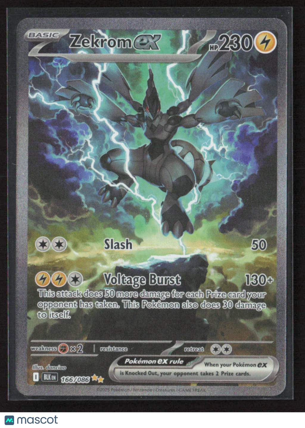2025 Pokemon Zekrom ex - 166/086 #166/086 Special Illustration Rare