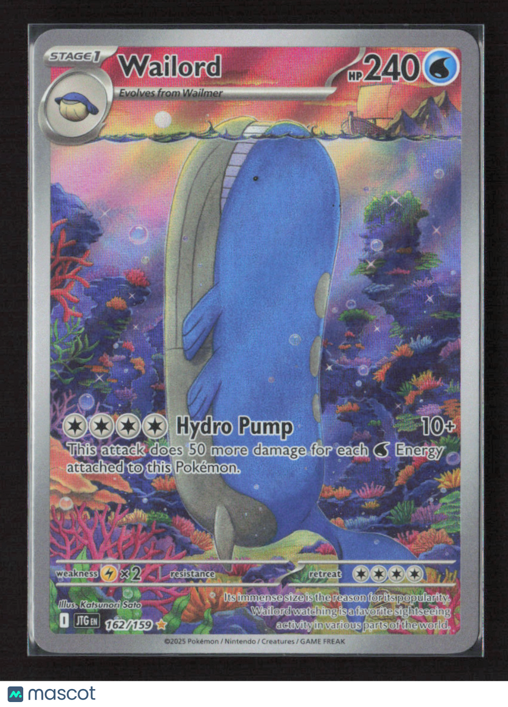2025 Pokemon Wailord - 162/159 #162/159 Illustration Rare