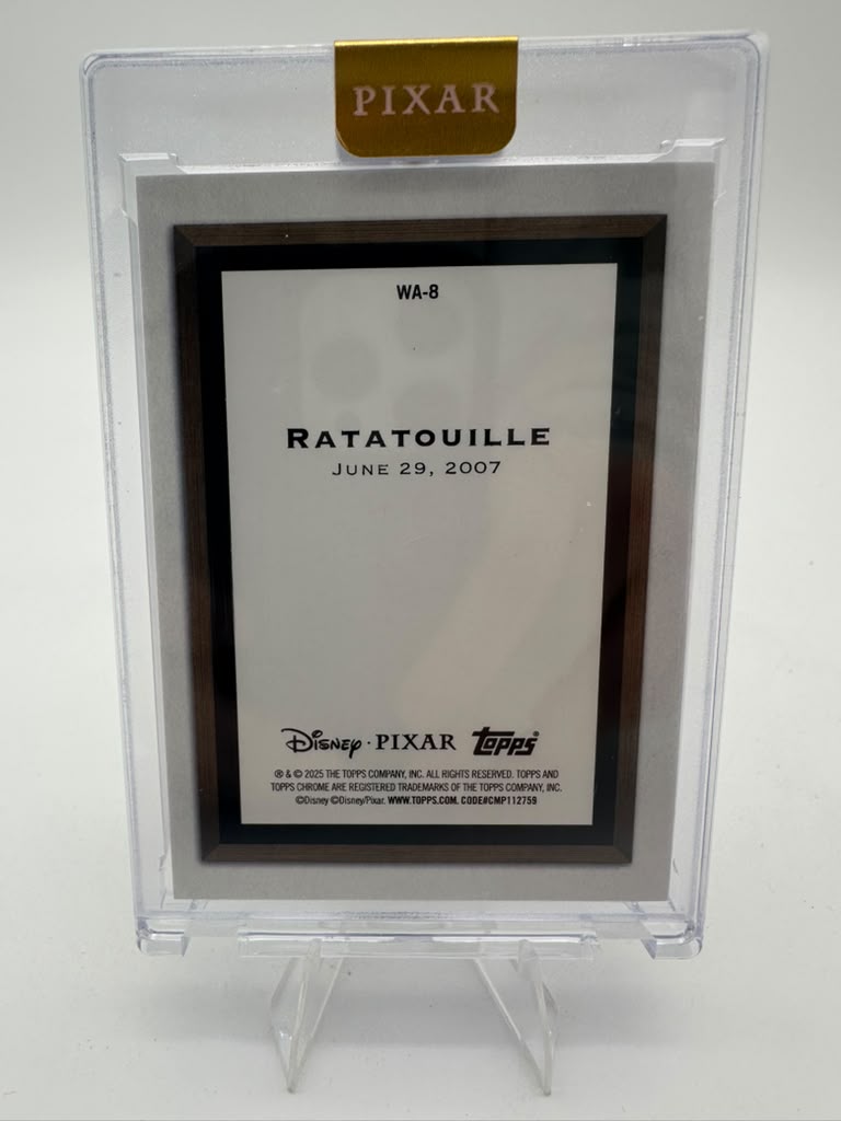 2025 Topps Chrome Disney Pixar Gold Ratatoille #WA-8 Wall Art 87/100