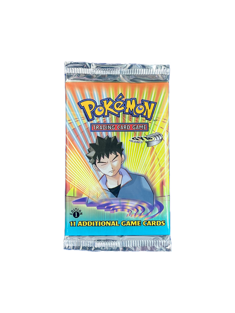 Vintage Pokemon TCG: 1st Ed Gym Heroes Booster Pack (BOX FRESH)