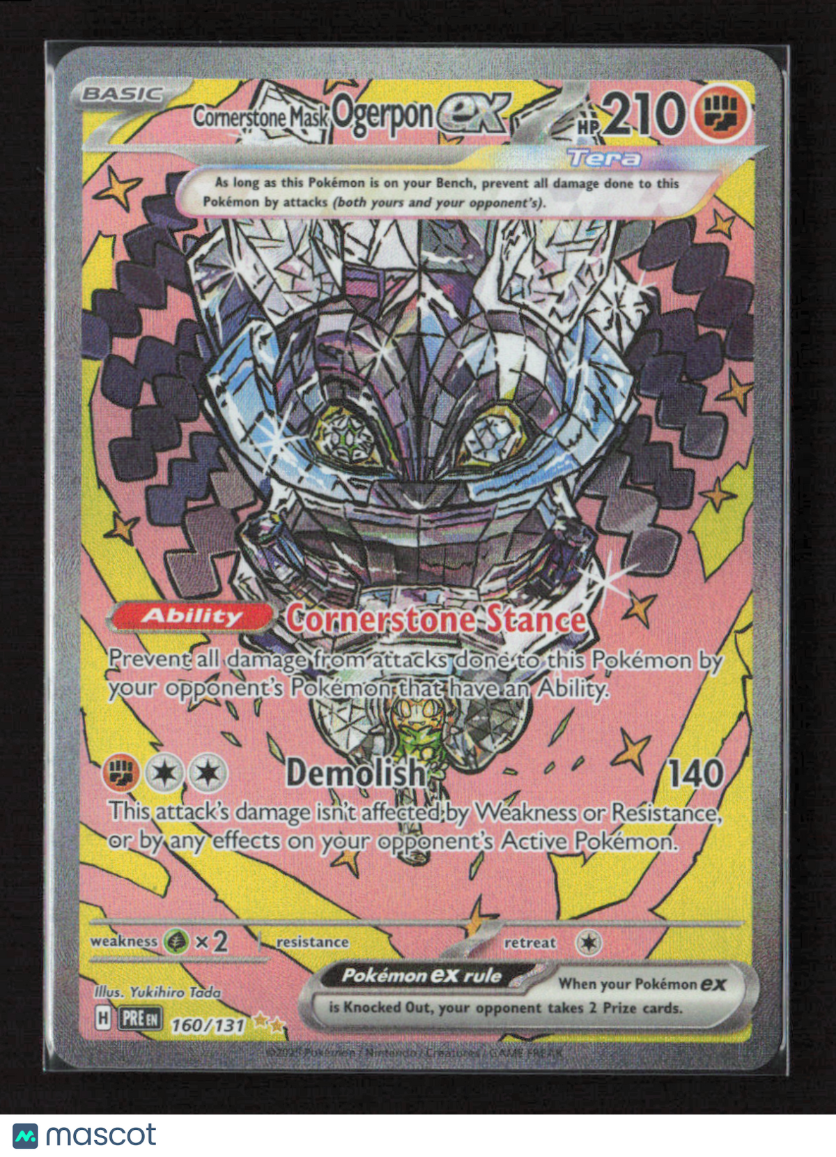 2025 Pokemon Cornerstone Mask Ogerpon ex - 160/131 #160/131 Special Illustration Rare