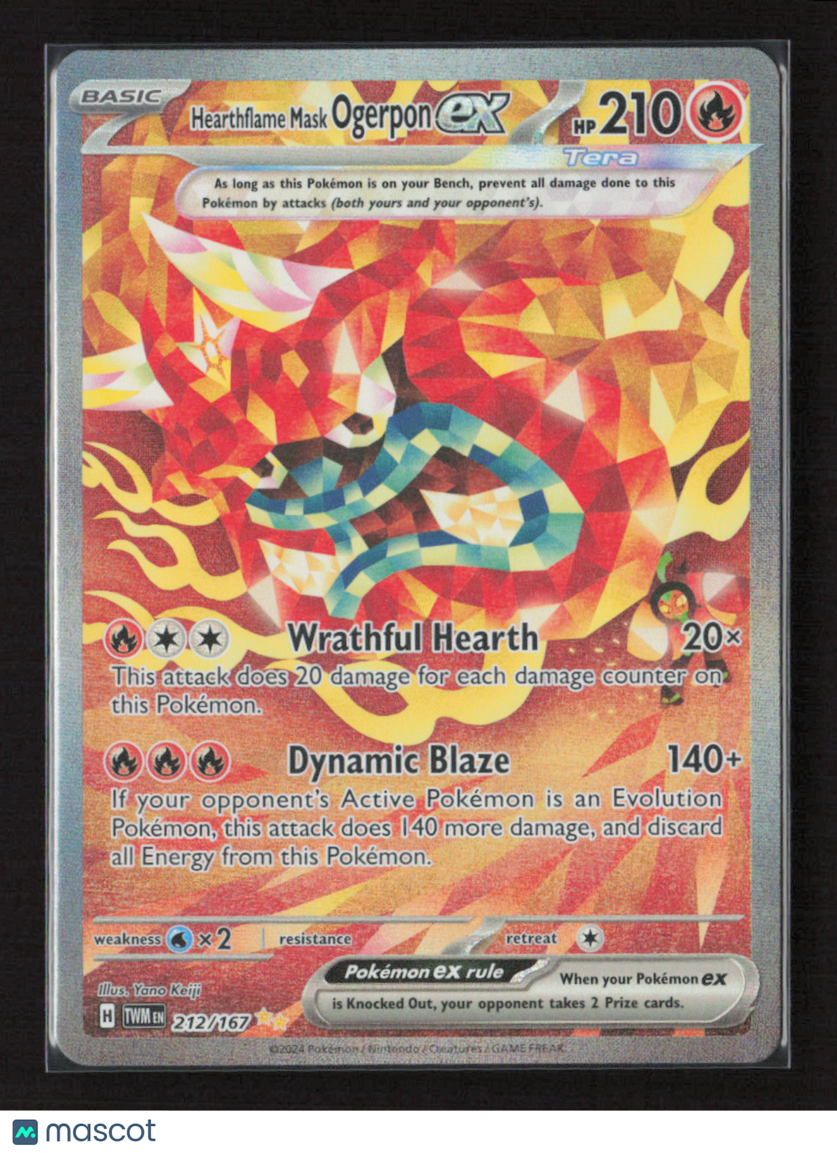2024 Pokemon Hearthflame Mask Ogerpon ex - 212/167 #212/167 Special Illustration Rare