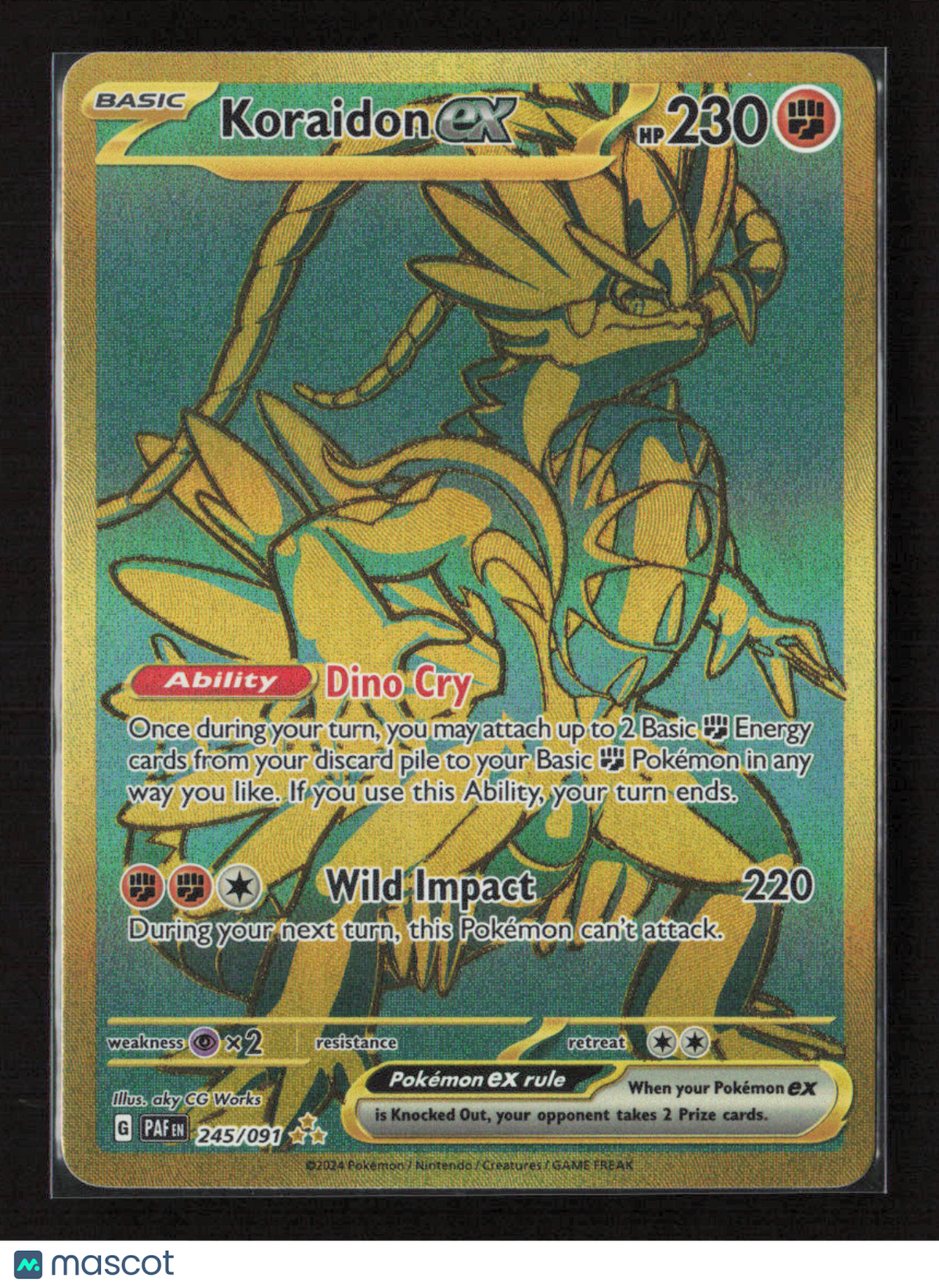 2024 Pokemon Koraidon ex #245/091 Hyper Rare