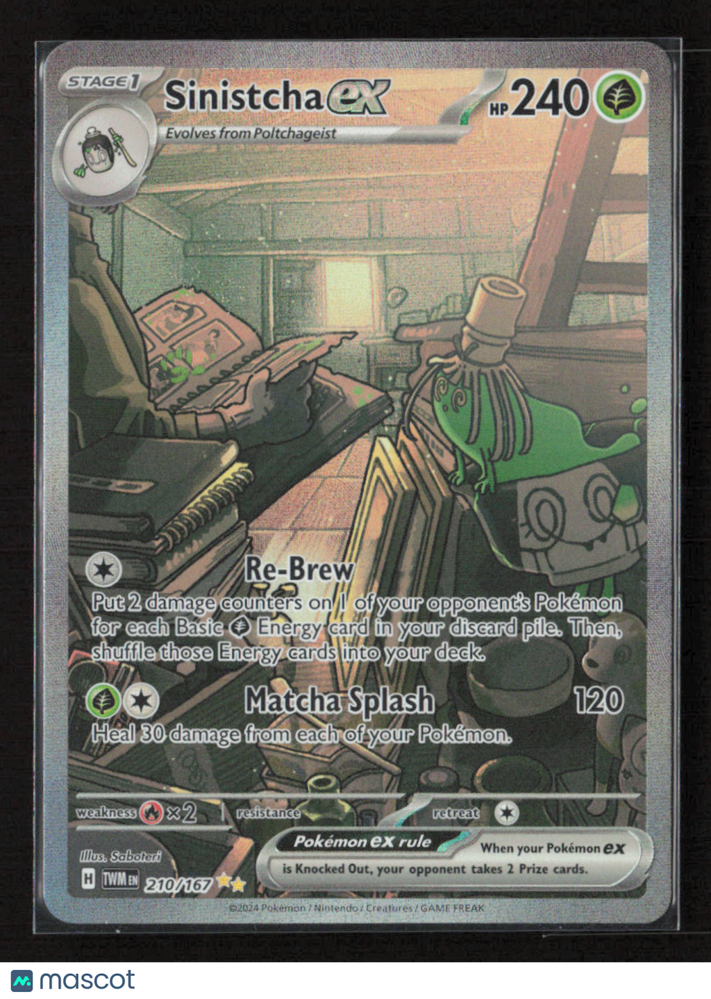 2024 Pokemon Sinistcha ex - 210/167 #210/167 Special Illustration Rare