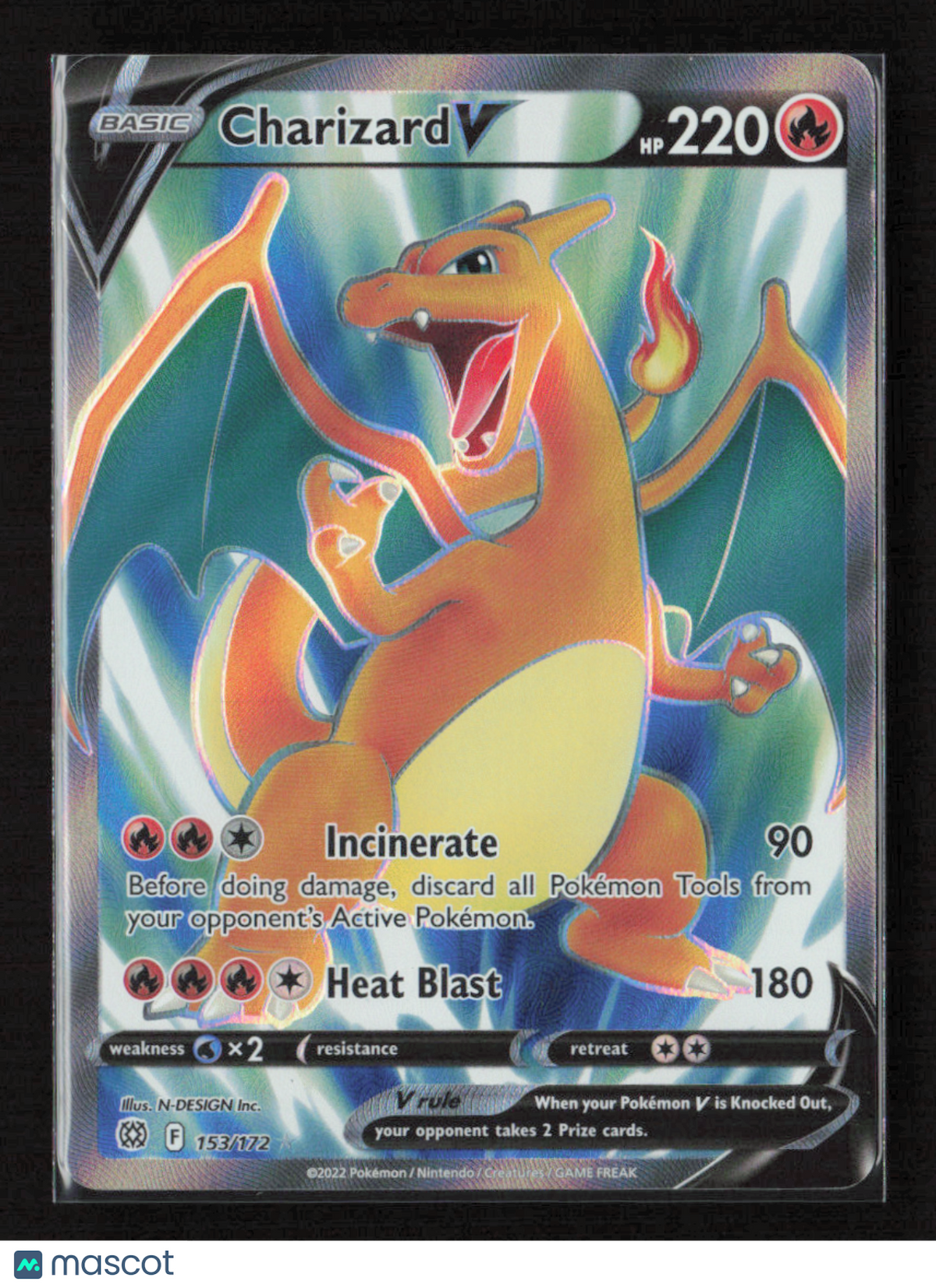 2022 Pokemon Charizard V (Full Art) #153/172 Ultra Rare