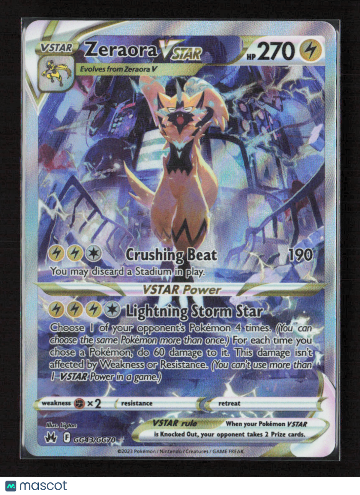 2023 Pokemon Zeraora VSTAR #GG43/GG70 Ultra Rare