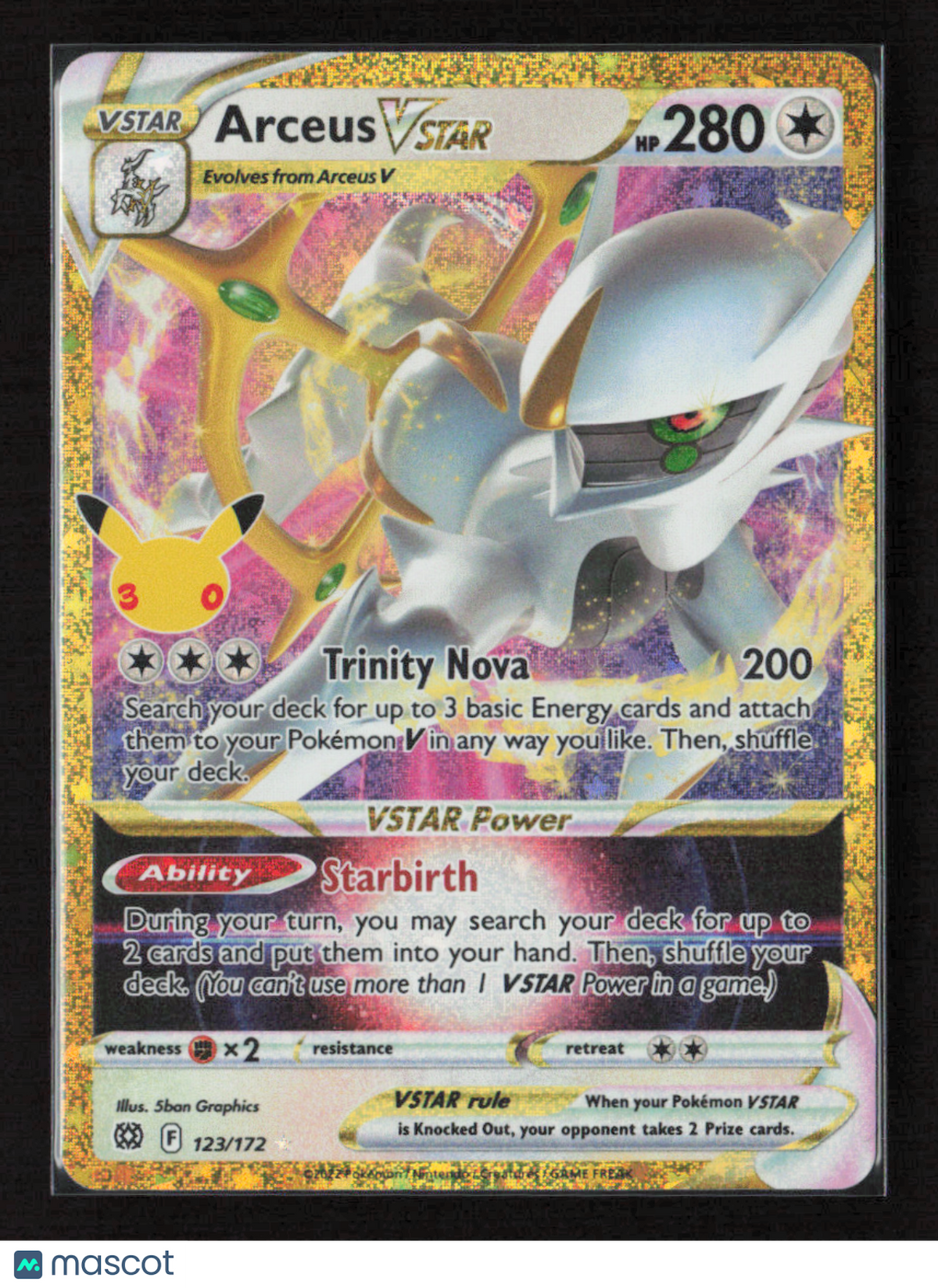 2026 Pokemon Arceus VSTAR #123/172 Classic Collection