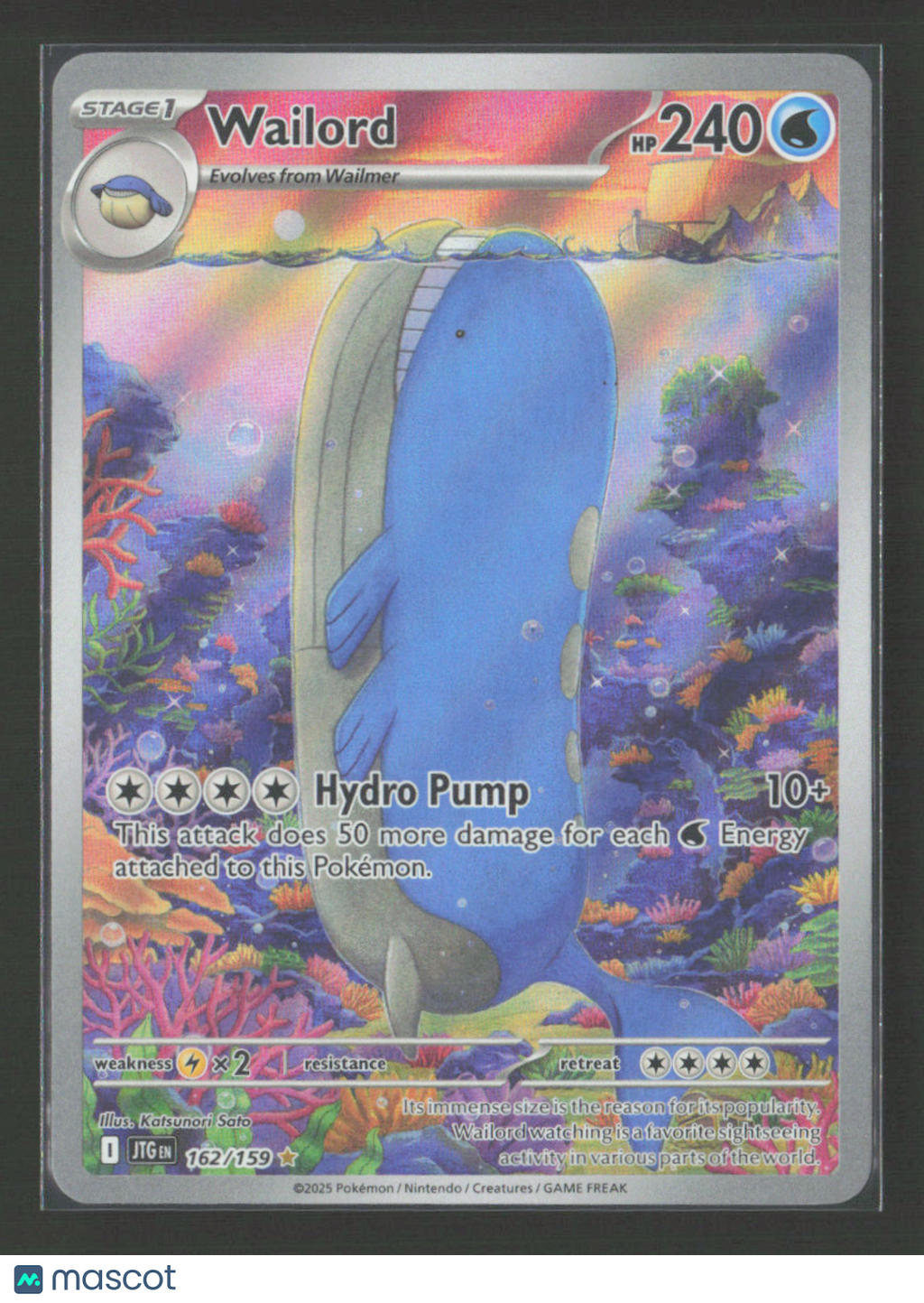 2025 Pokemon Wailord - 162/159 #162/159 Illustration Rare