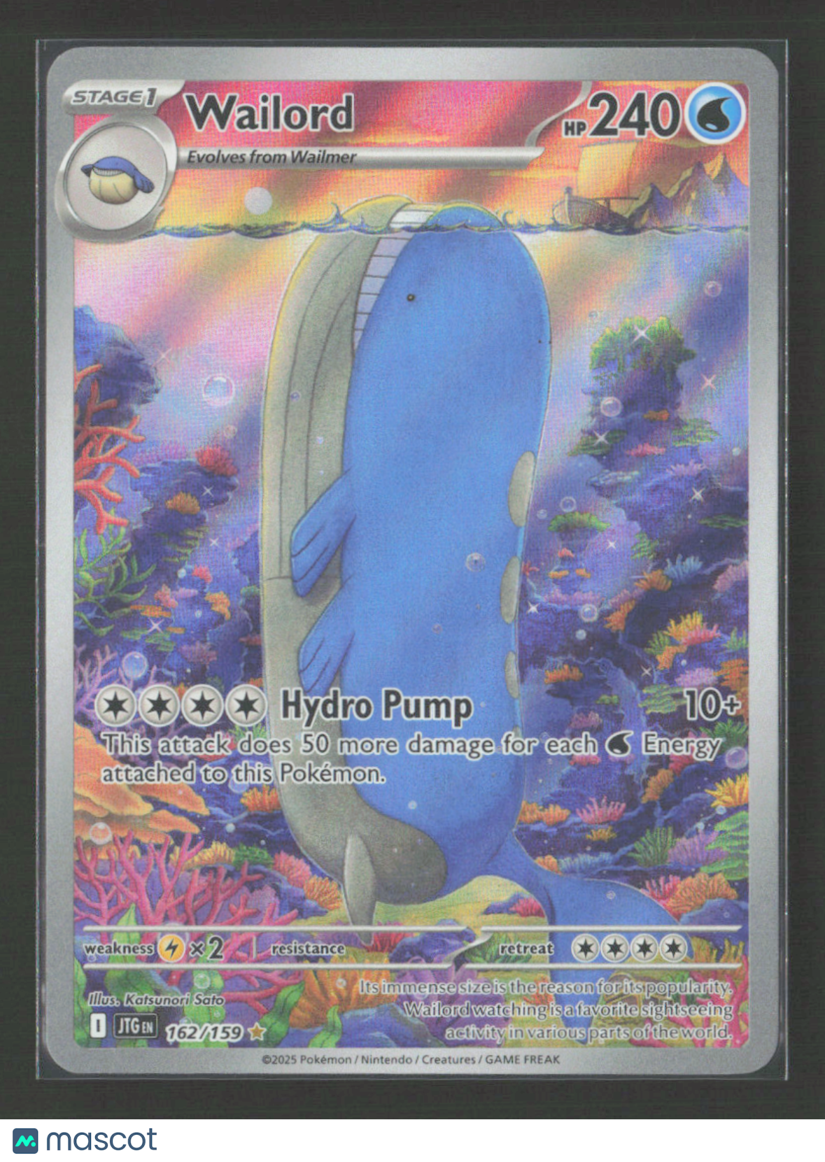 2025 Pokemon Wailord - 162/159 #162/159 Illustration Rare
