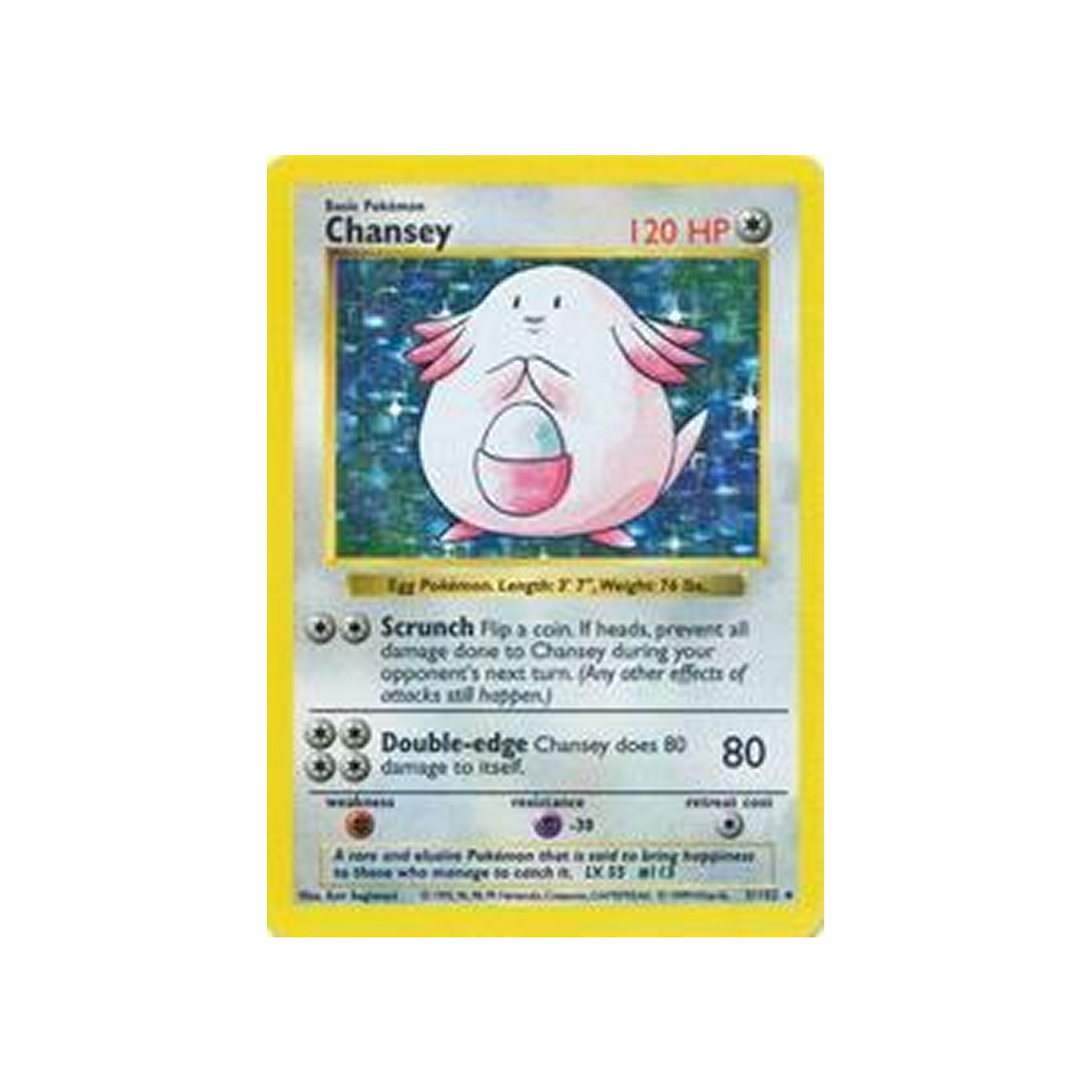 1999 Pokemon Base Shadowless Chansey HOLO R #3 BGS 8.5