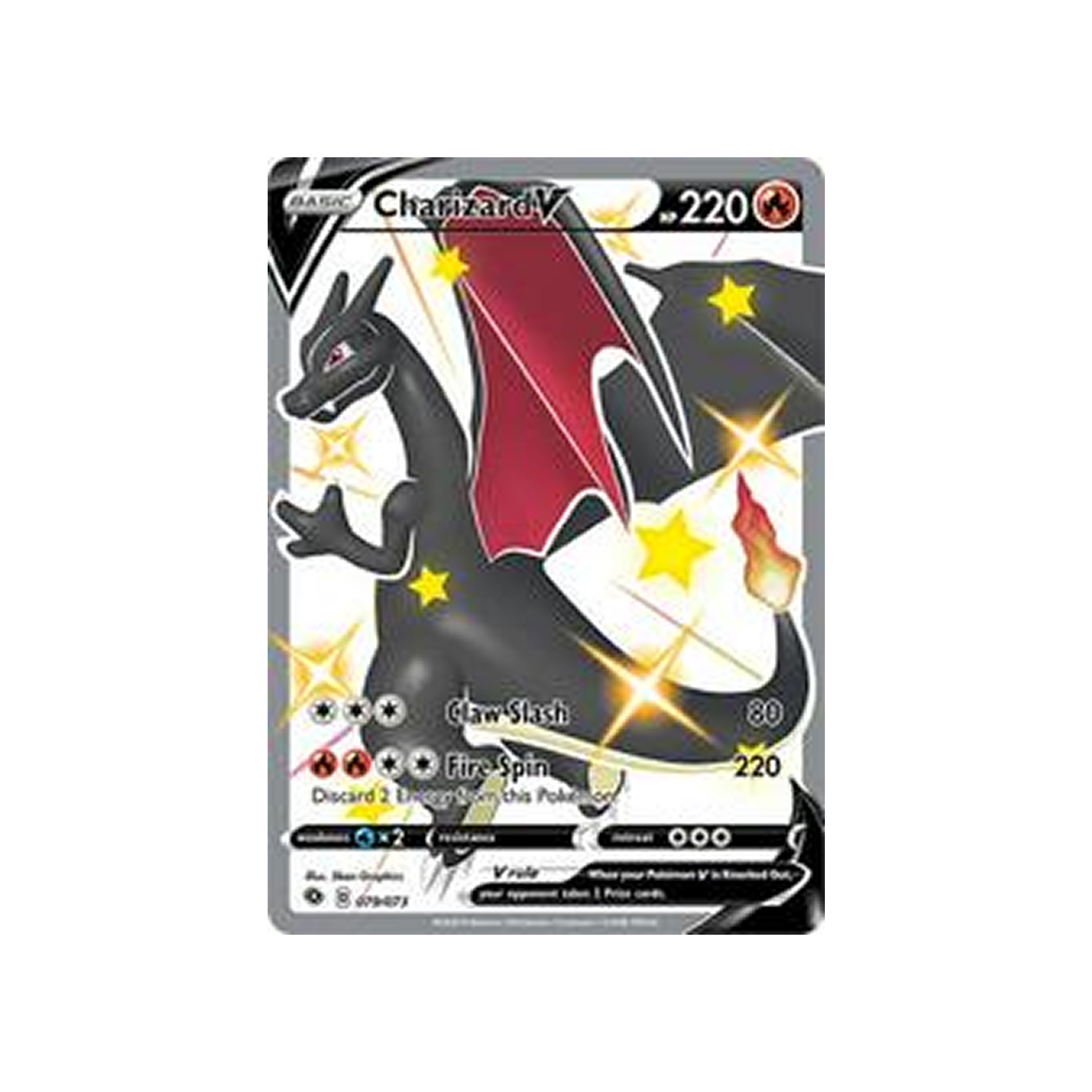 2020 Pokemon Sword & Shield Champion's Path Charizard V #079 Fa Champion's Path-Secret PSA 10