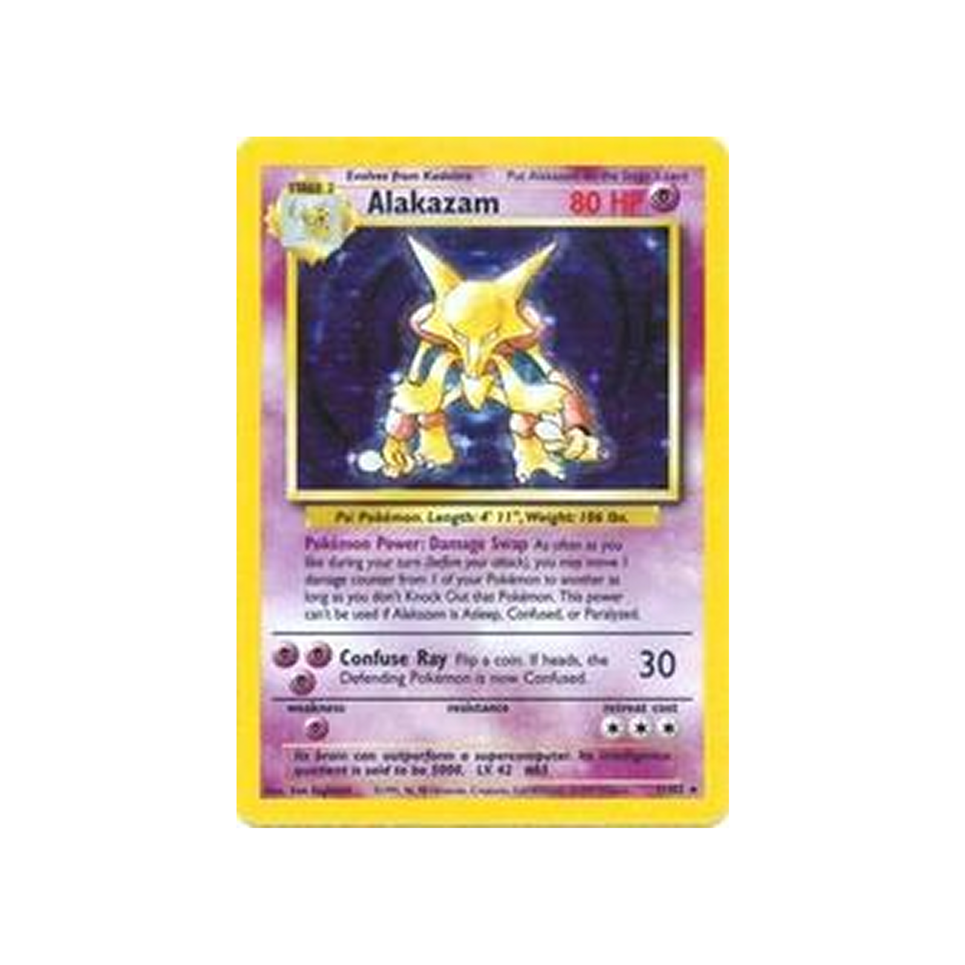 1999 Pokemon Game Alakazam #1 PSA 9