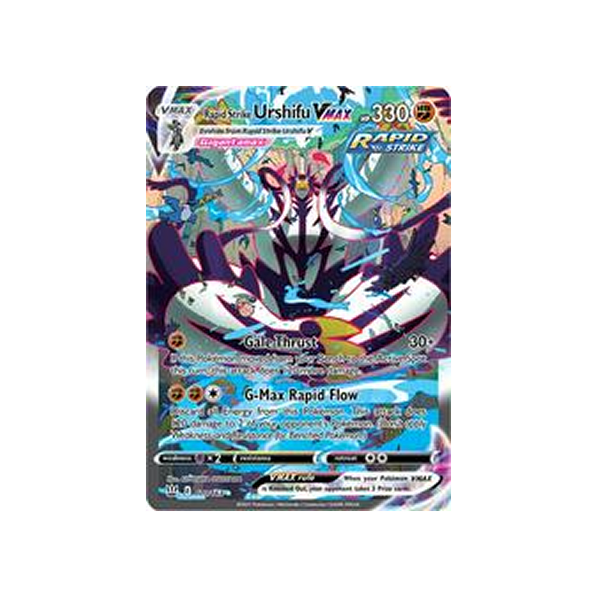 2021 Pokemon Sword & Shield Battle Styles RS Urshifu VMAX #170 Fa Battle Styles-Secret PSA 10