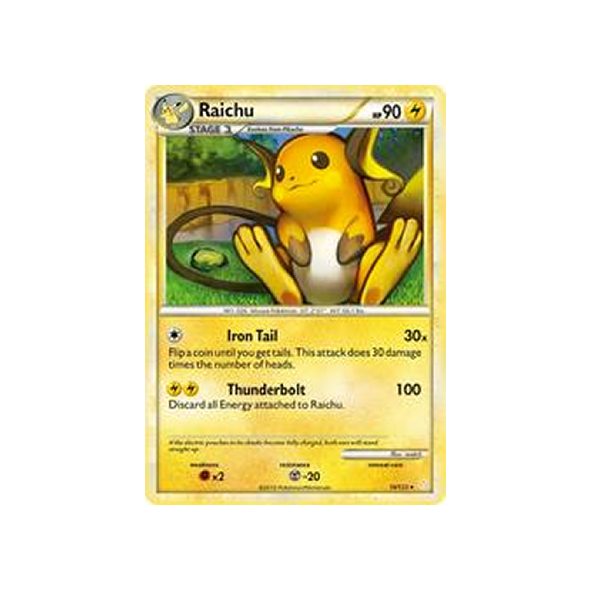 2010 Pokemon Heartgold & Soulsilver Raichu #10 PSA 9