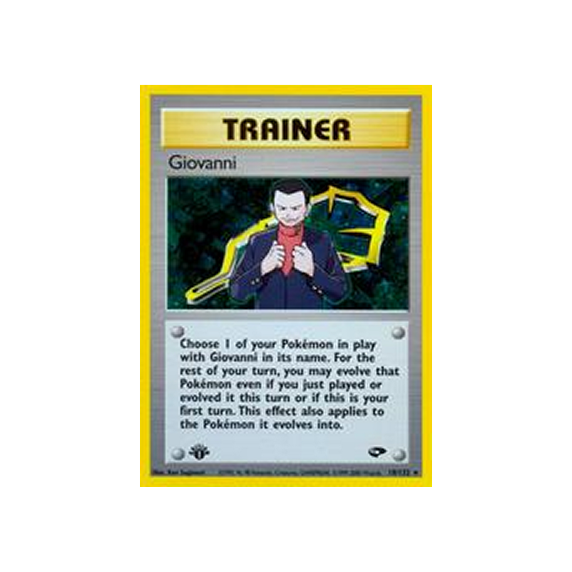 2000 Pokemon Gym Challenge Giovanni #18 1st Edition PSA 9